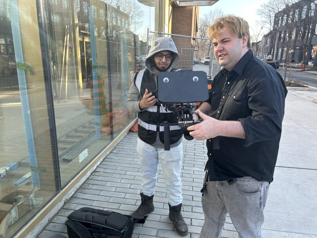 Crew Filming Outdoors